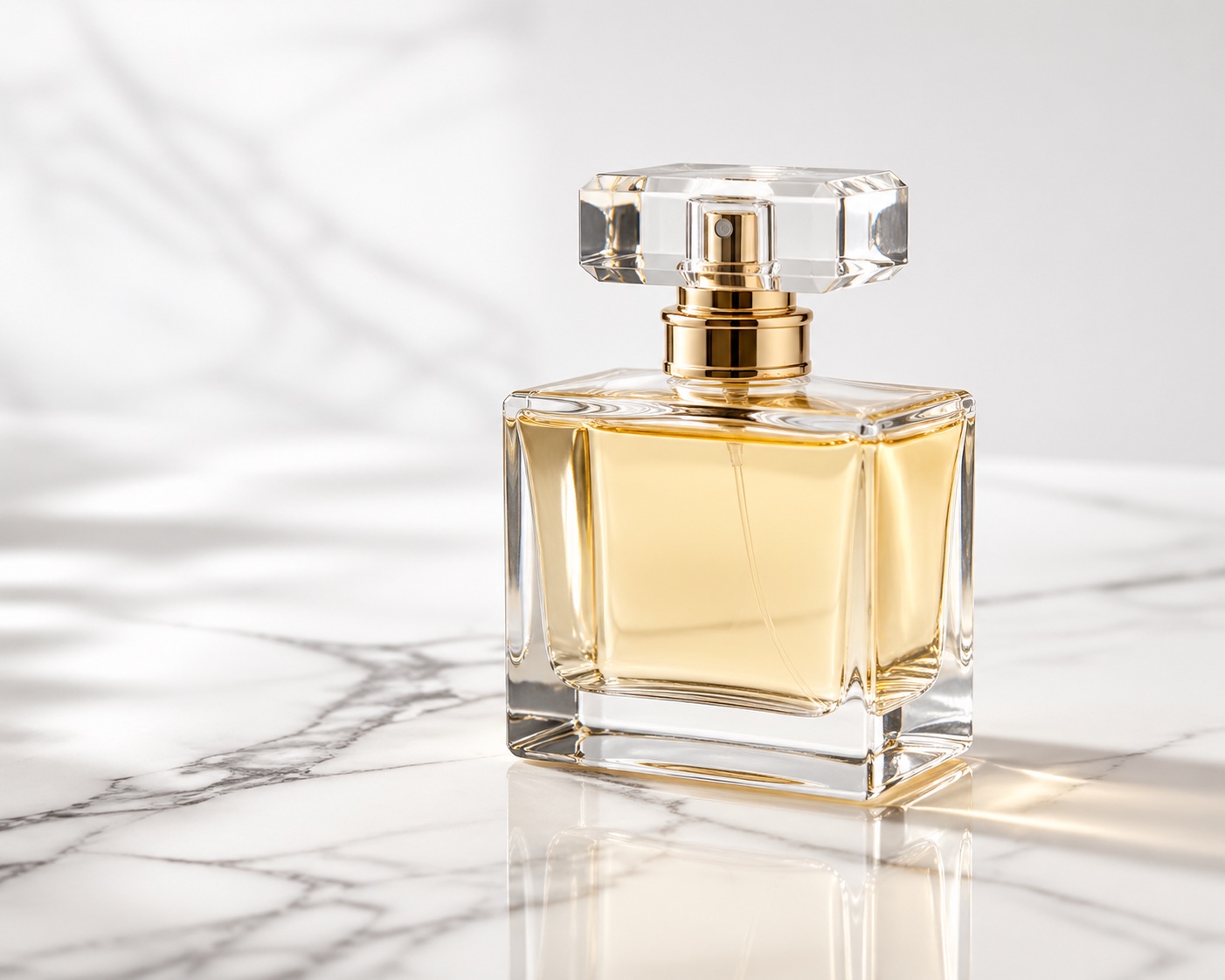 Premium product shot on white marble — Nano Banana 2 style example